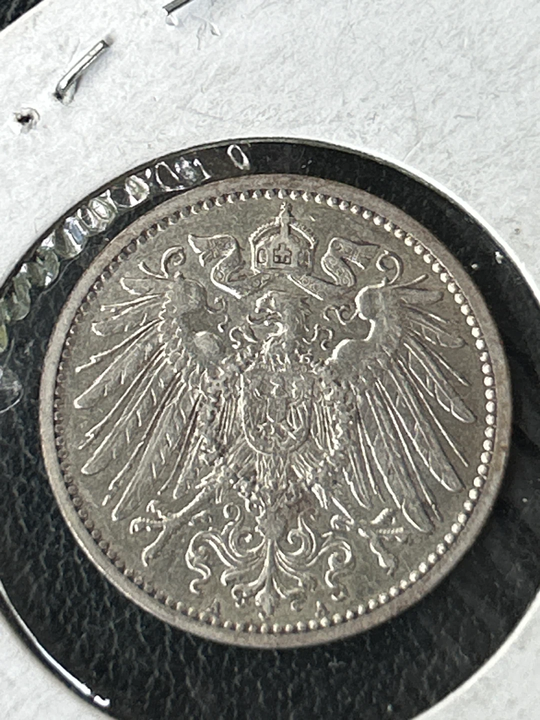 1910 German Empire 1 Mark Coin 90% silver - photo 3