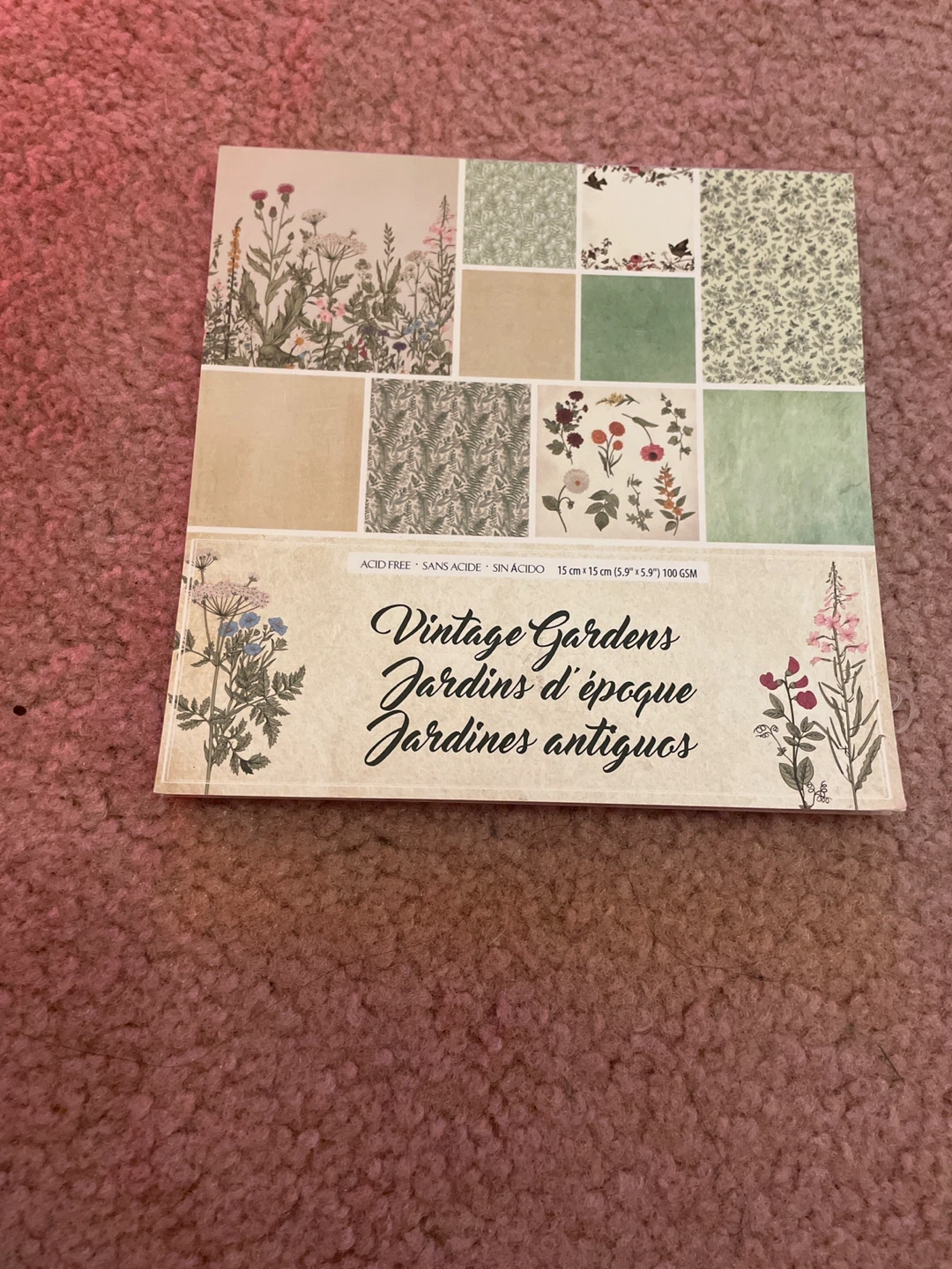Vintage Gardens Cardstock Paper Pad