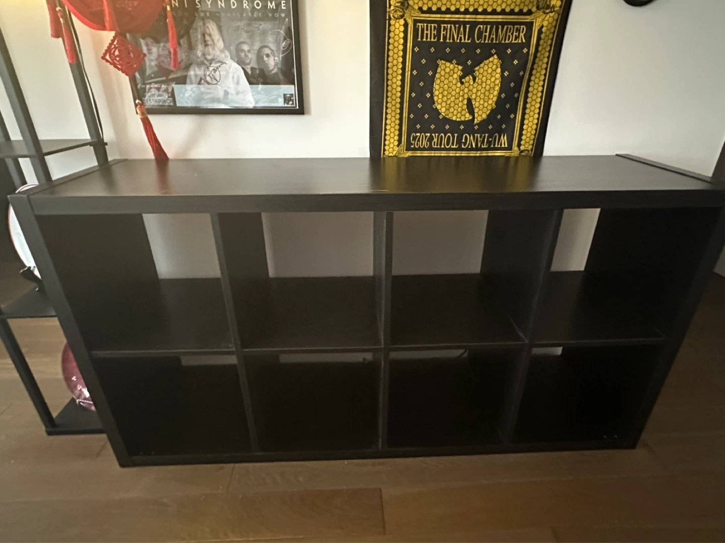 IKEA Black 8-Cube Storage Shelf