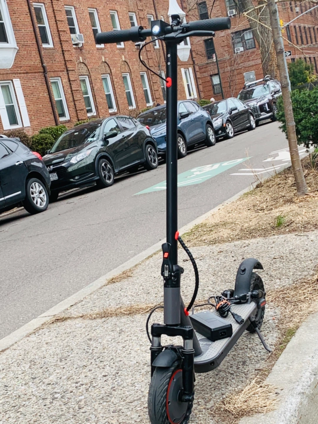Black Electric Scooter with Charger