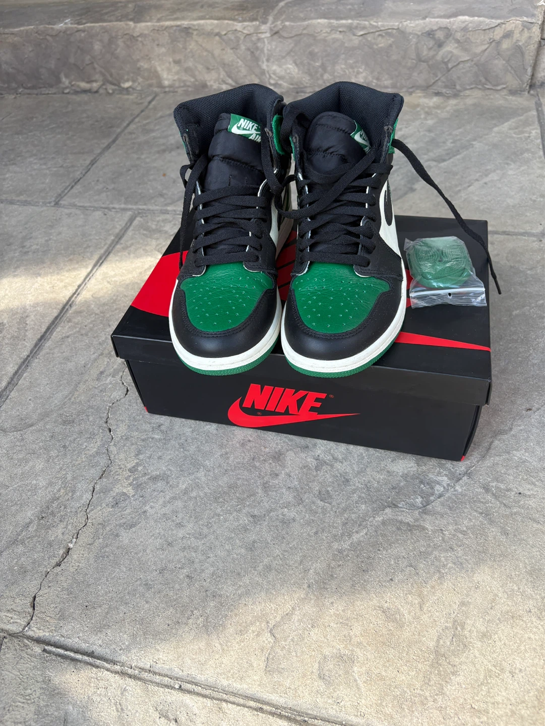 Nike Air Jordan 1 High OG "Pine Green" Sneakers - photo 2