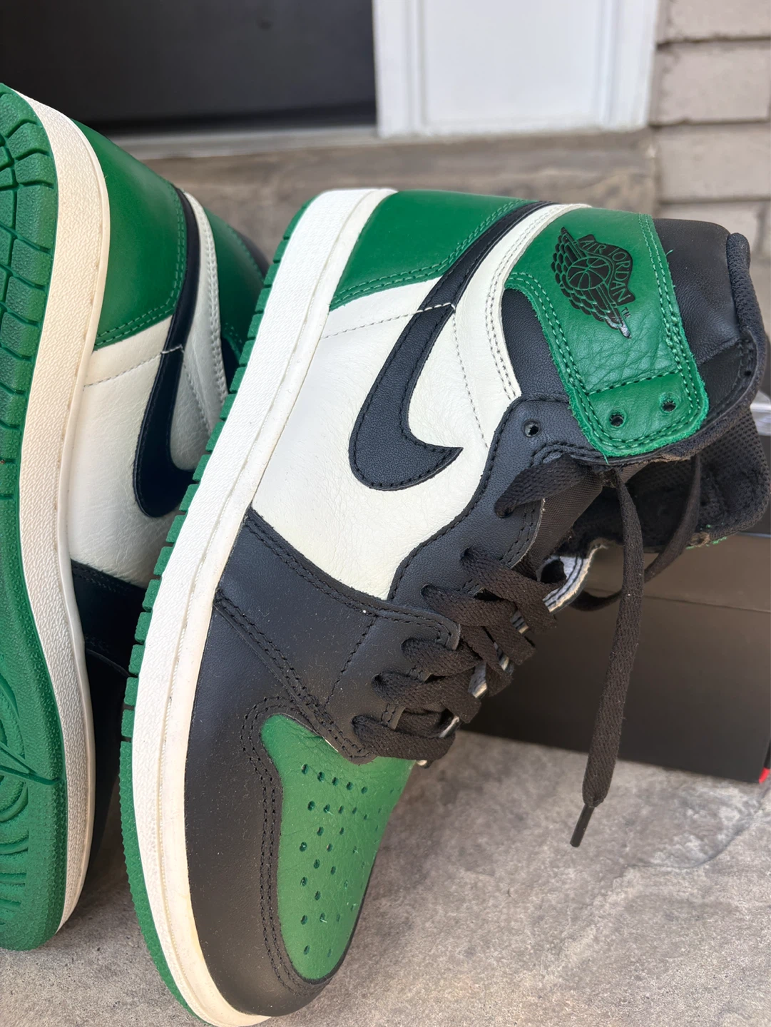 Nike Air Jordan 1 High OG "Pine Green" Sneakers - photo 4