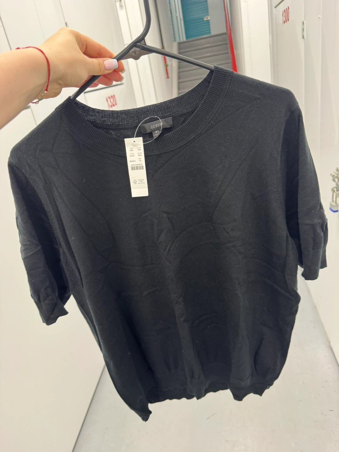 J. Crew Black Short Sleeve Sweater XL - photo 3