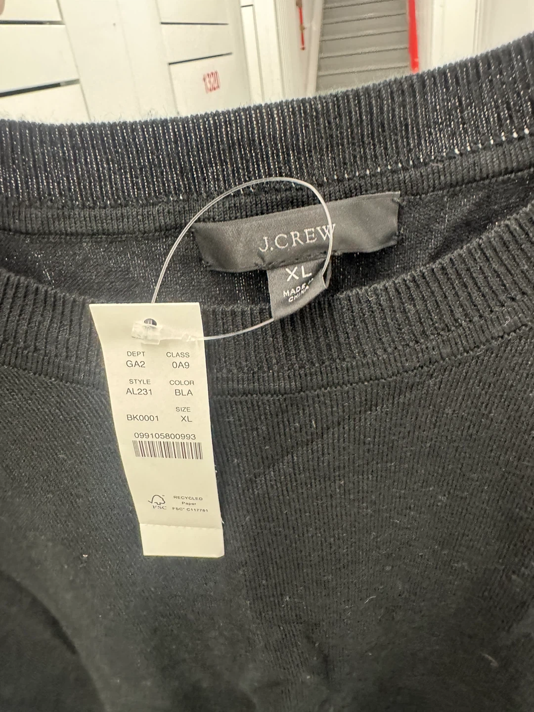 J. Crew Black Short Sleeve Sweater XL