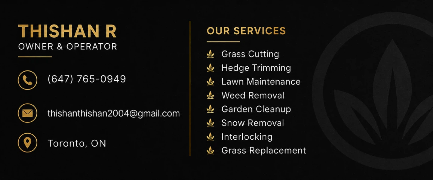 Prime Cut Services Lawn Care & Landscaping Business Card - photo 2
