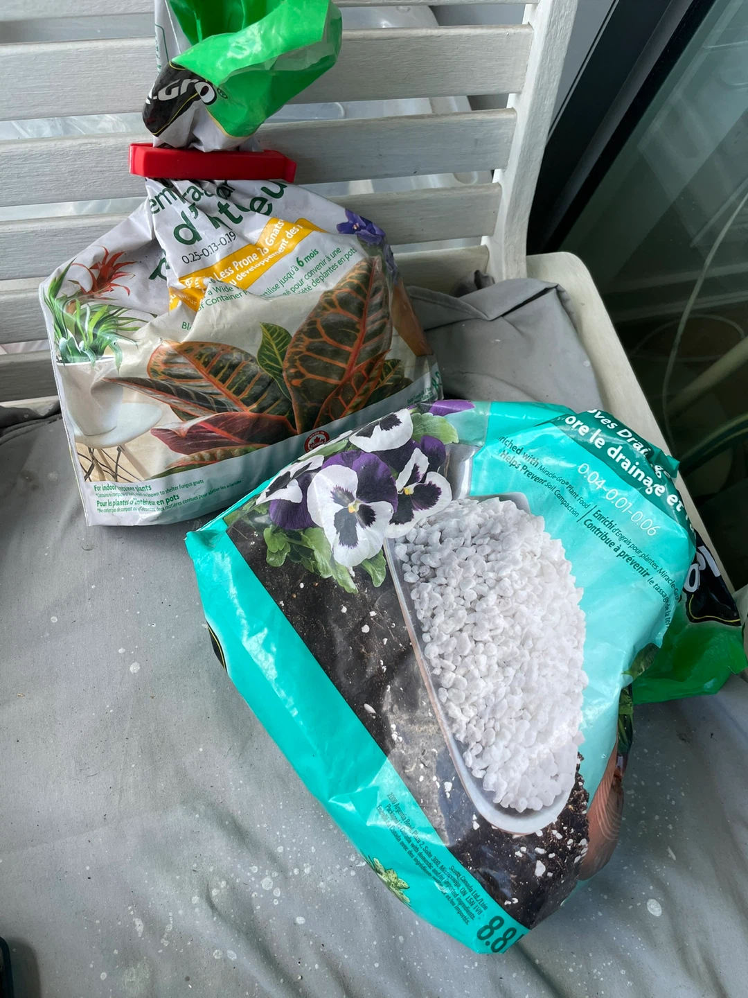Perlite and moss