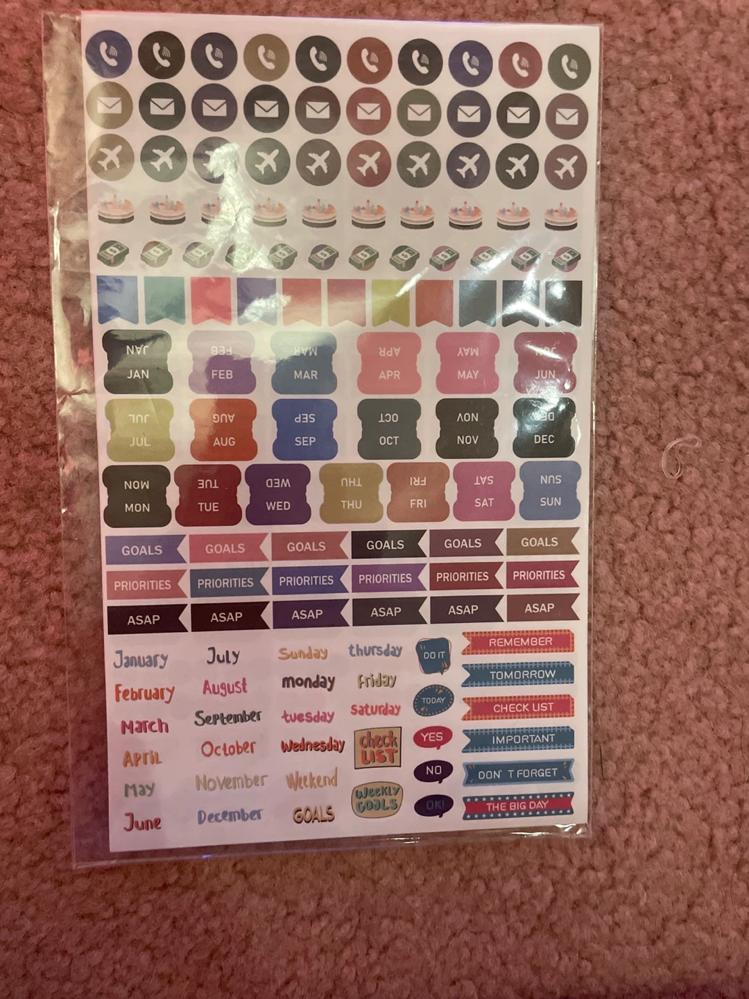 Planner Sticker Sheet - Monthly & Daily Labels