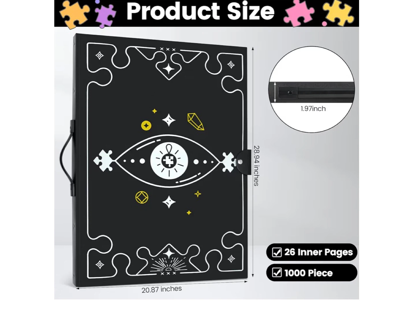 1000 Piece Puzzle Board with Case and Handle - photo 3