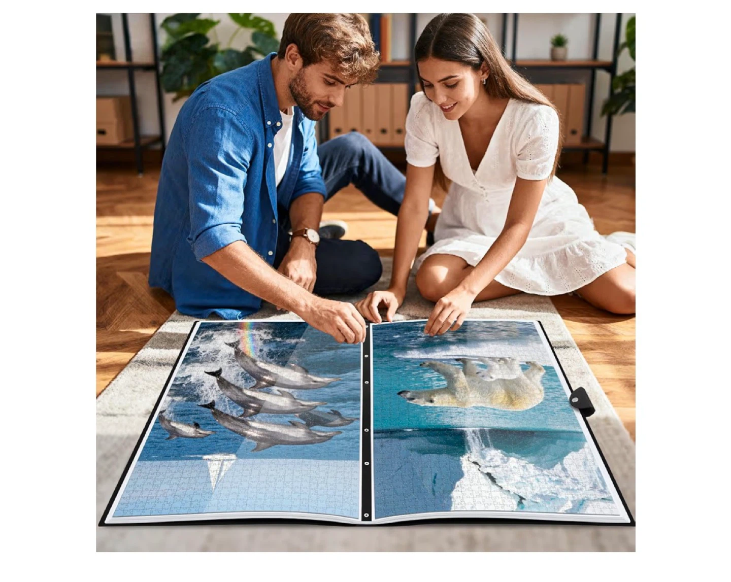 1000 Piece Puzzle Board with Case and Handle - photo 2