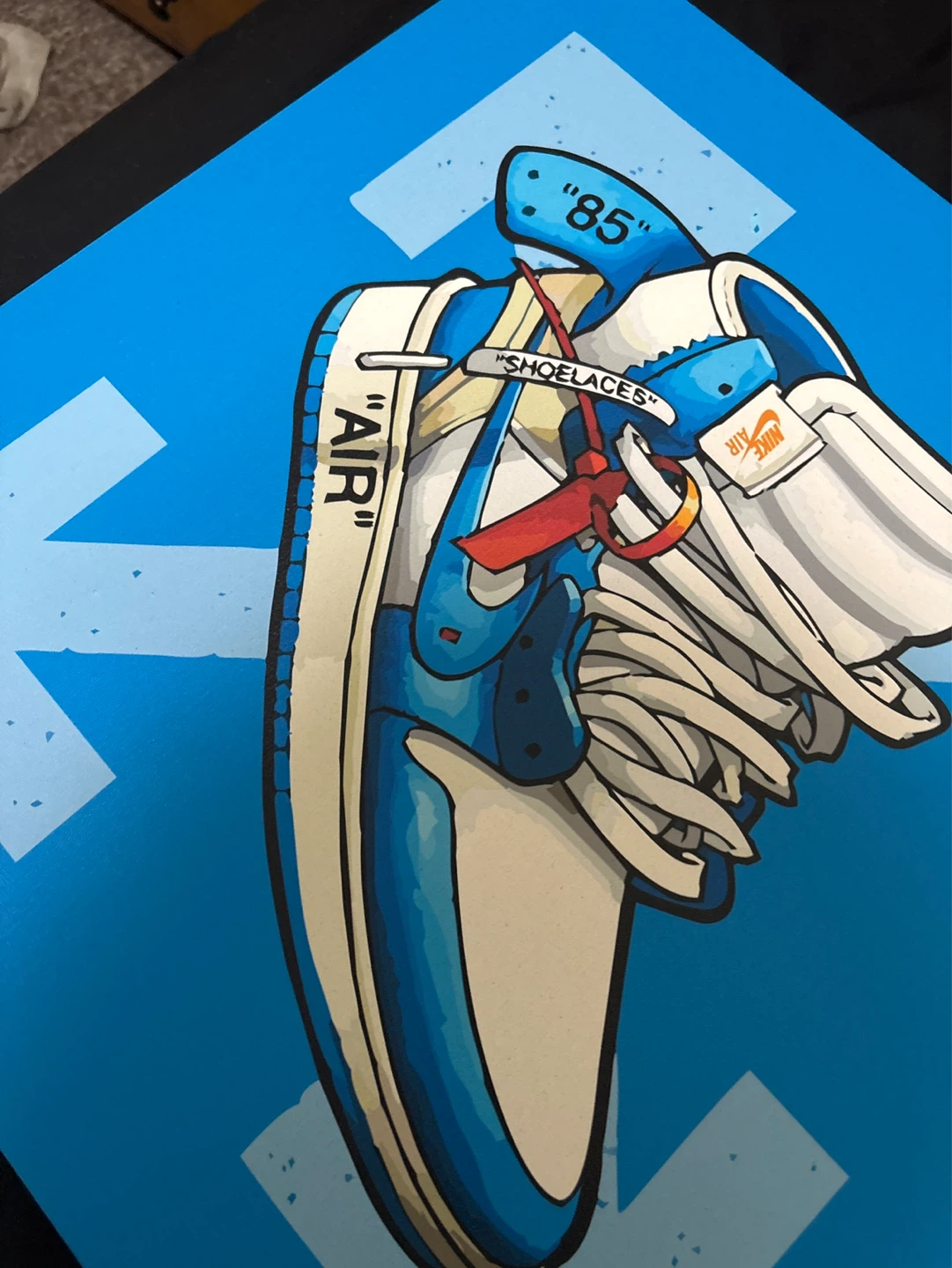Nike Air Jordan 1 "Off-White" Art Print - photo 2