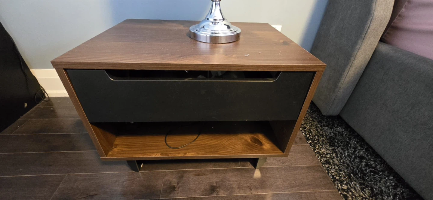 Modern Wood Nightstand with Drawer - Must GO (OBO) - photo 4