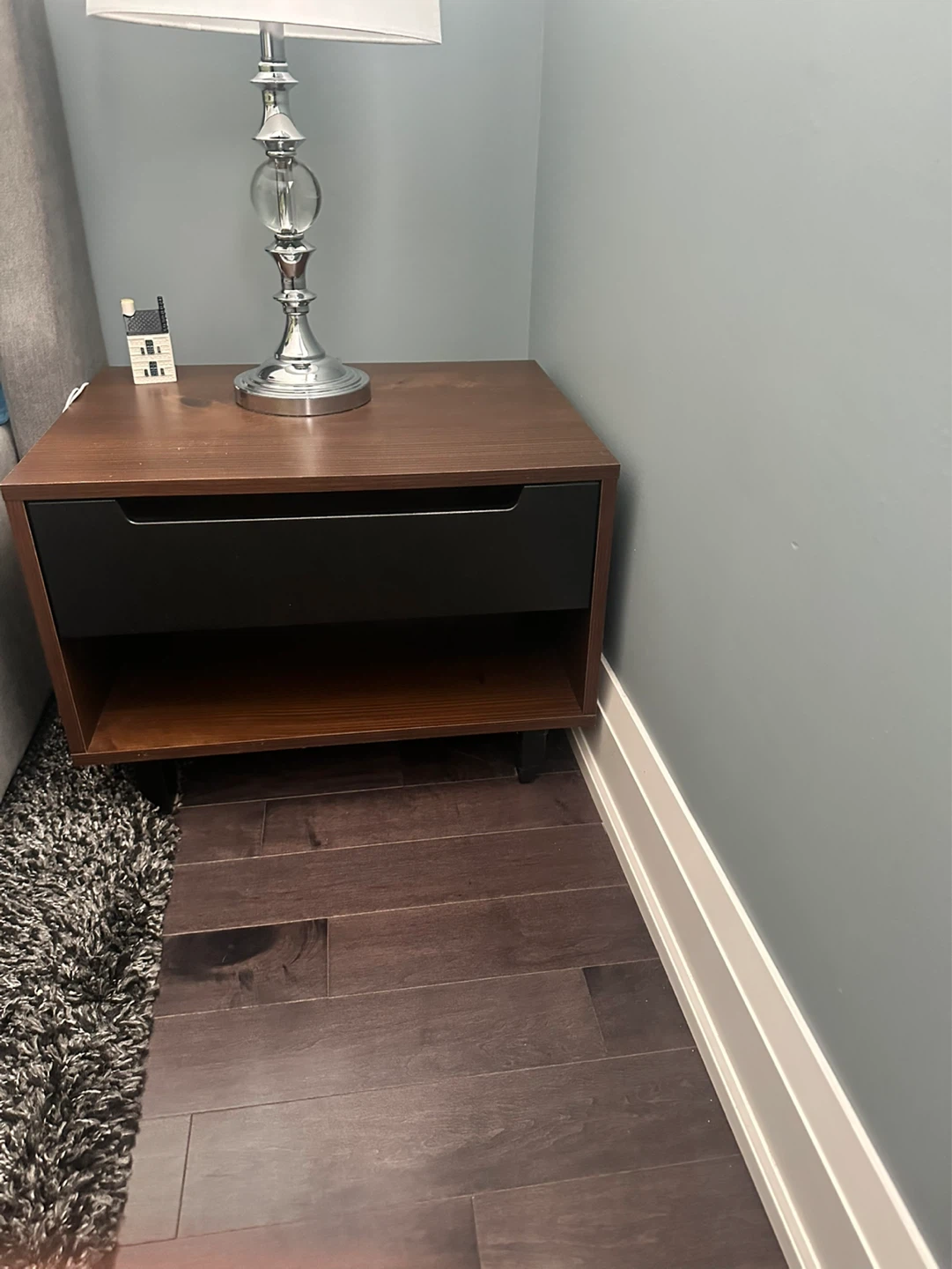 Modern Wood Nightstand with Drawer - Must GO (OBO)