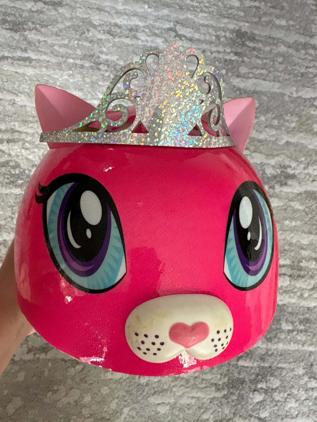 Kids' Pink Cat Helmet with Tiara - XS