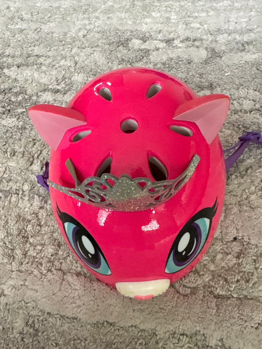 Kids' Pink Cat Helmet with Tiara - XS - photo 3