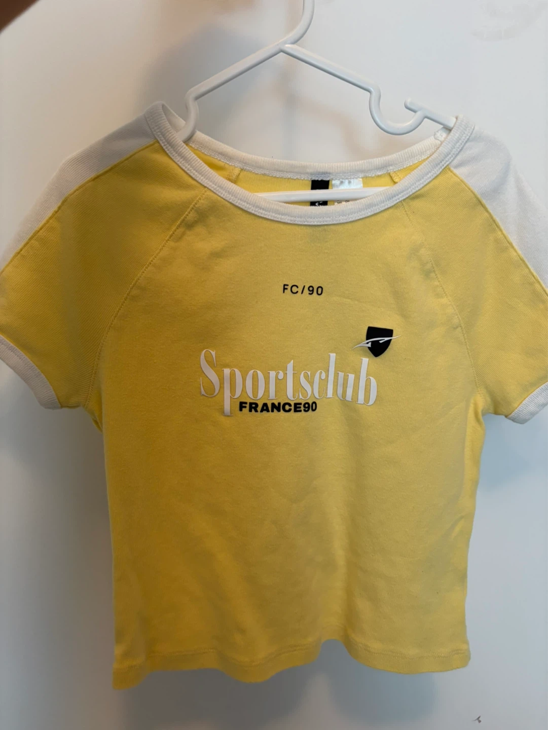 H&M Divided Yellow "Sportsclub" T-Shirt