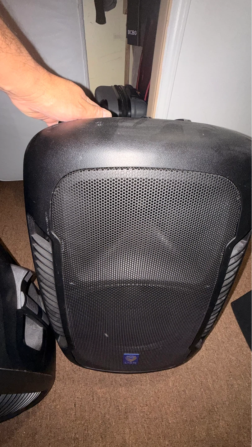 Pair of Powered PA Speakers lion model 15