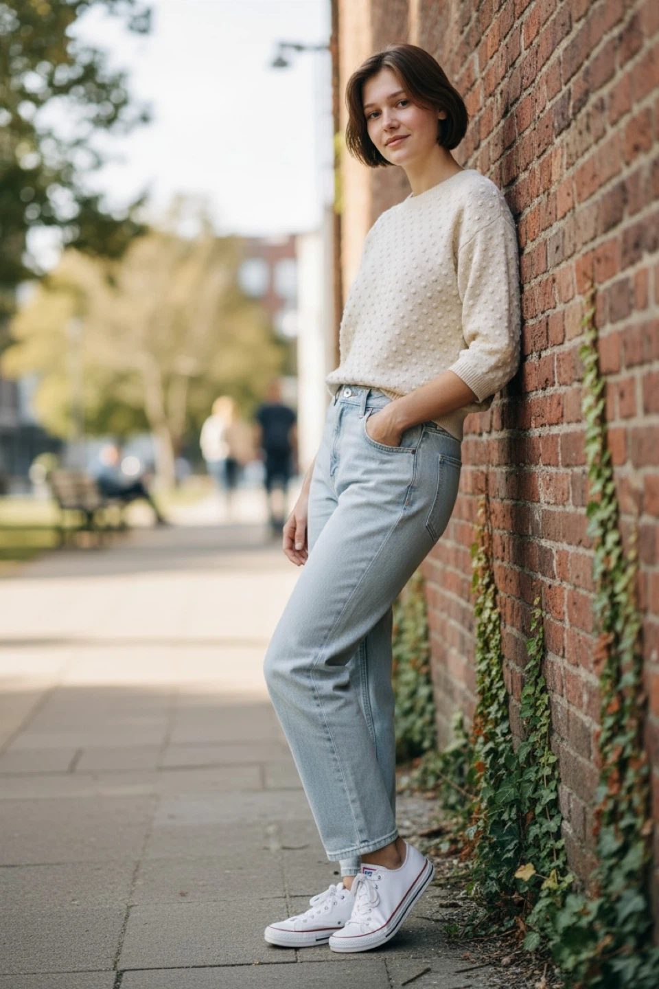 Banana Republic Cream Textured Sweater XS