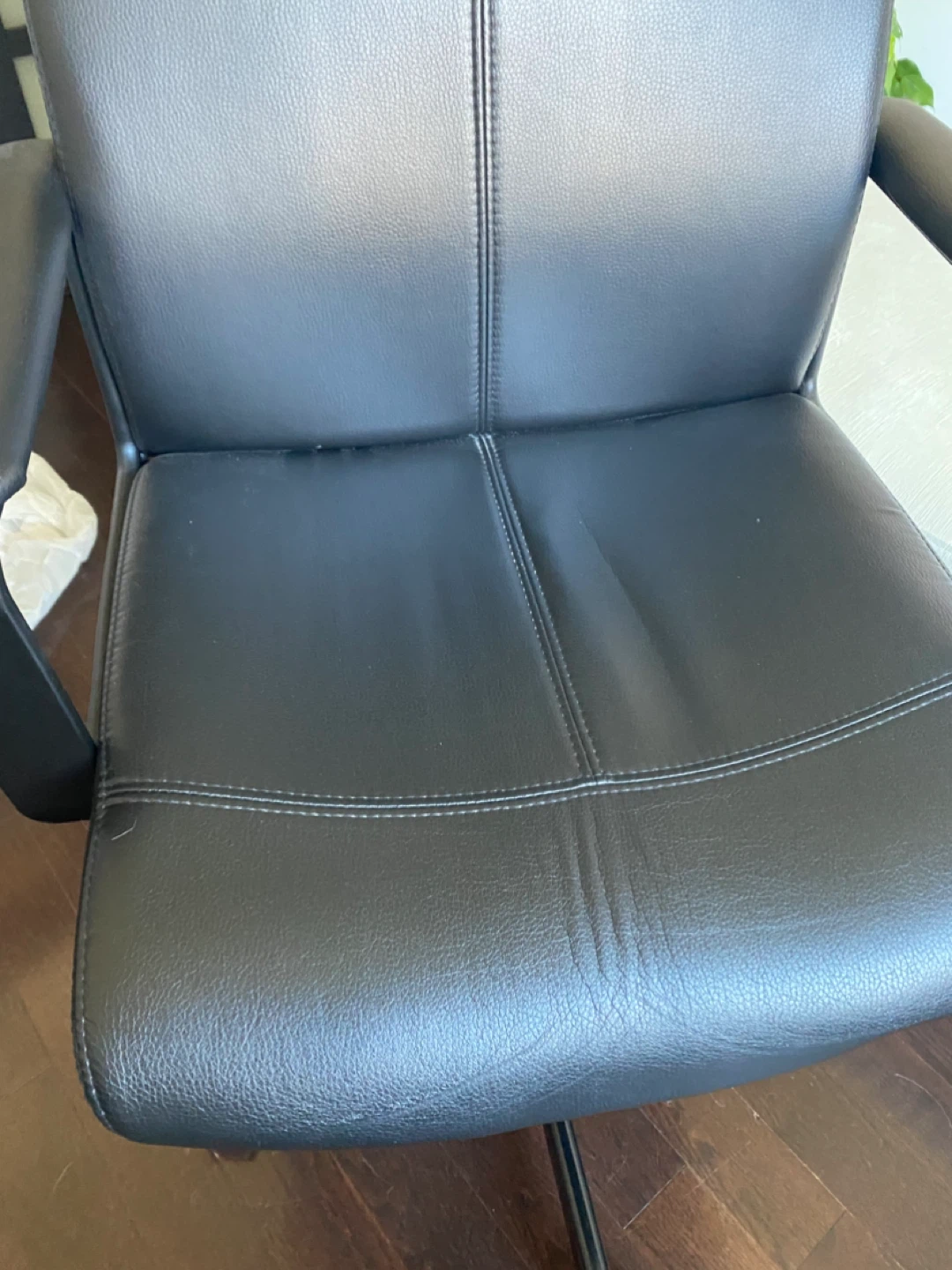 Black IKEA Leather Office Chair - photo 5