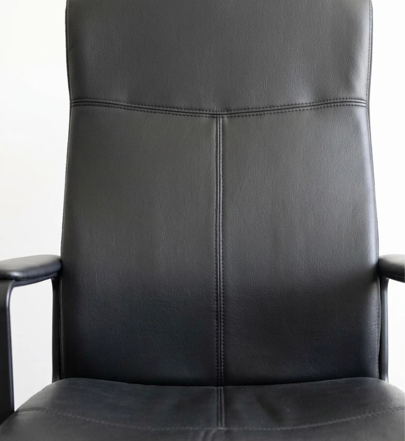Black IKEA Leather Office Chair - photo 2