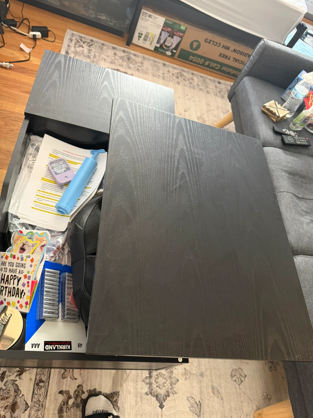 Black Lift Top Coffee Table with Storage - photo 3