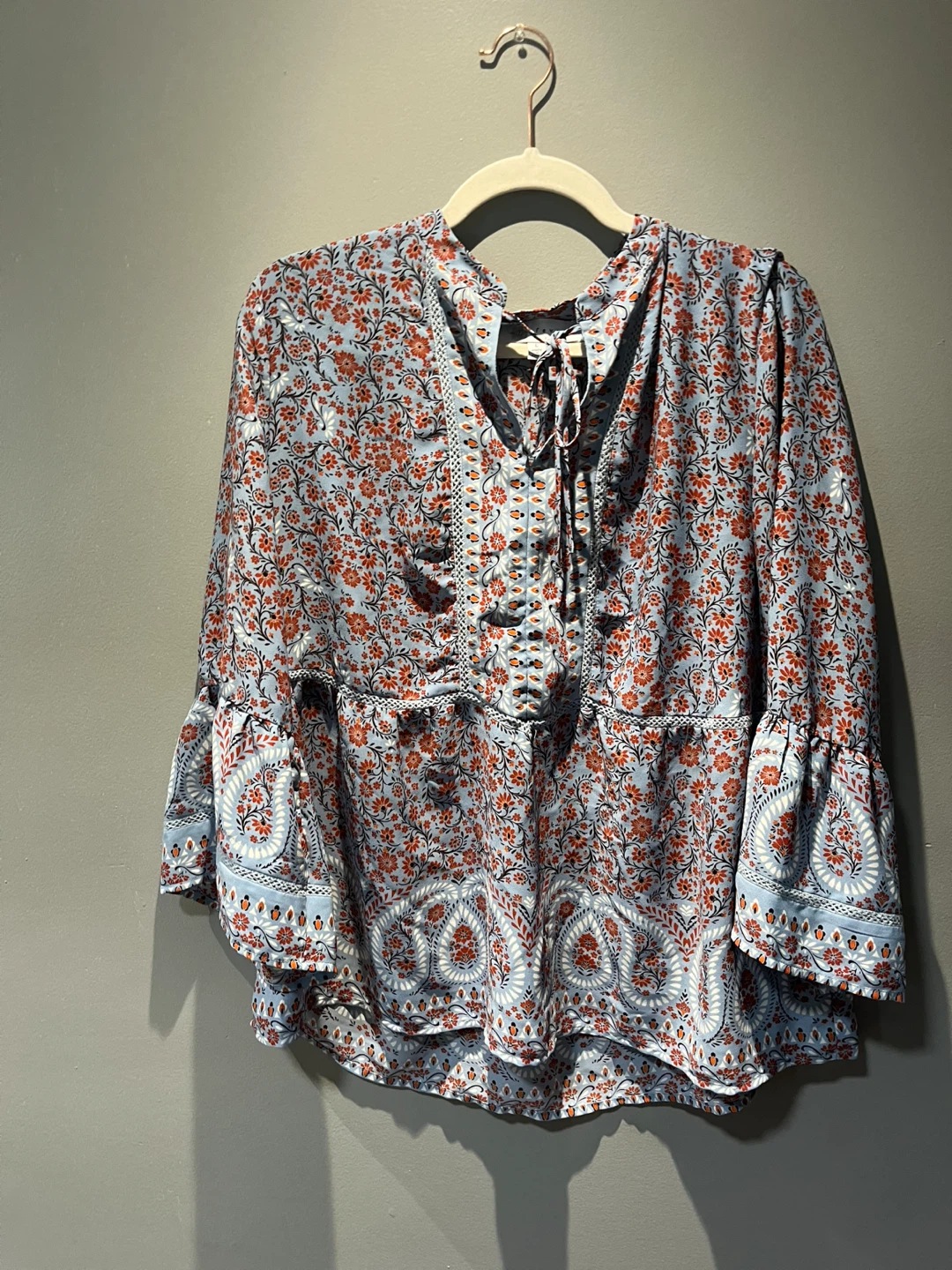 Fever Floral Print Bell Sleeve Blouse - photo 2