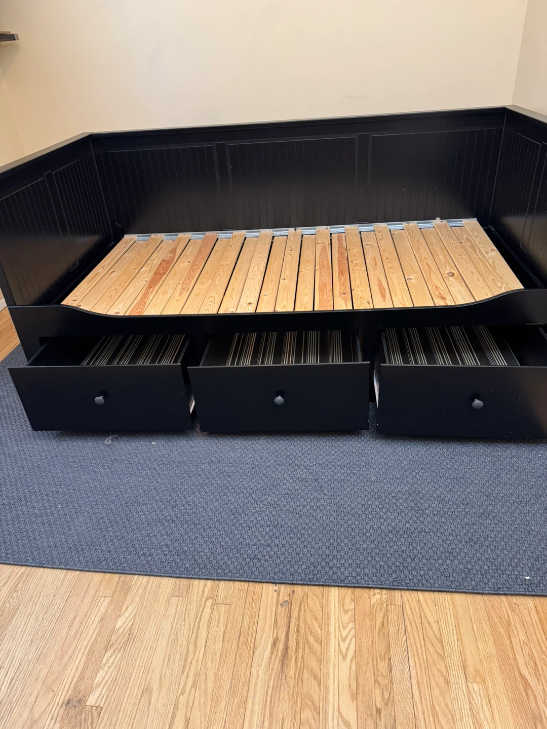Black Daybed with Storage Drawers - photo 2