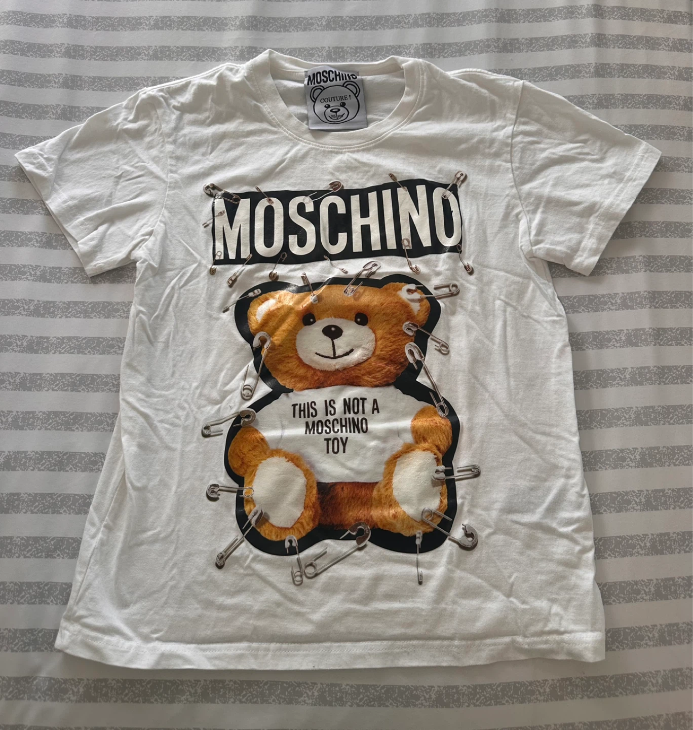 White Teddy Bear T-Shirt size S