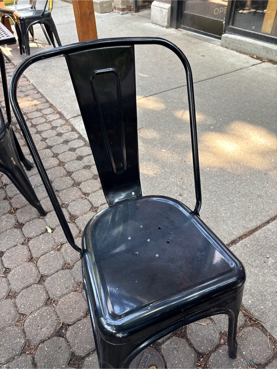Black Metal Tolix Style Chair