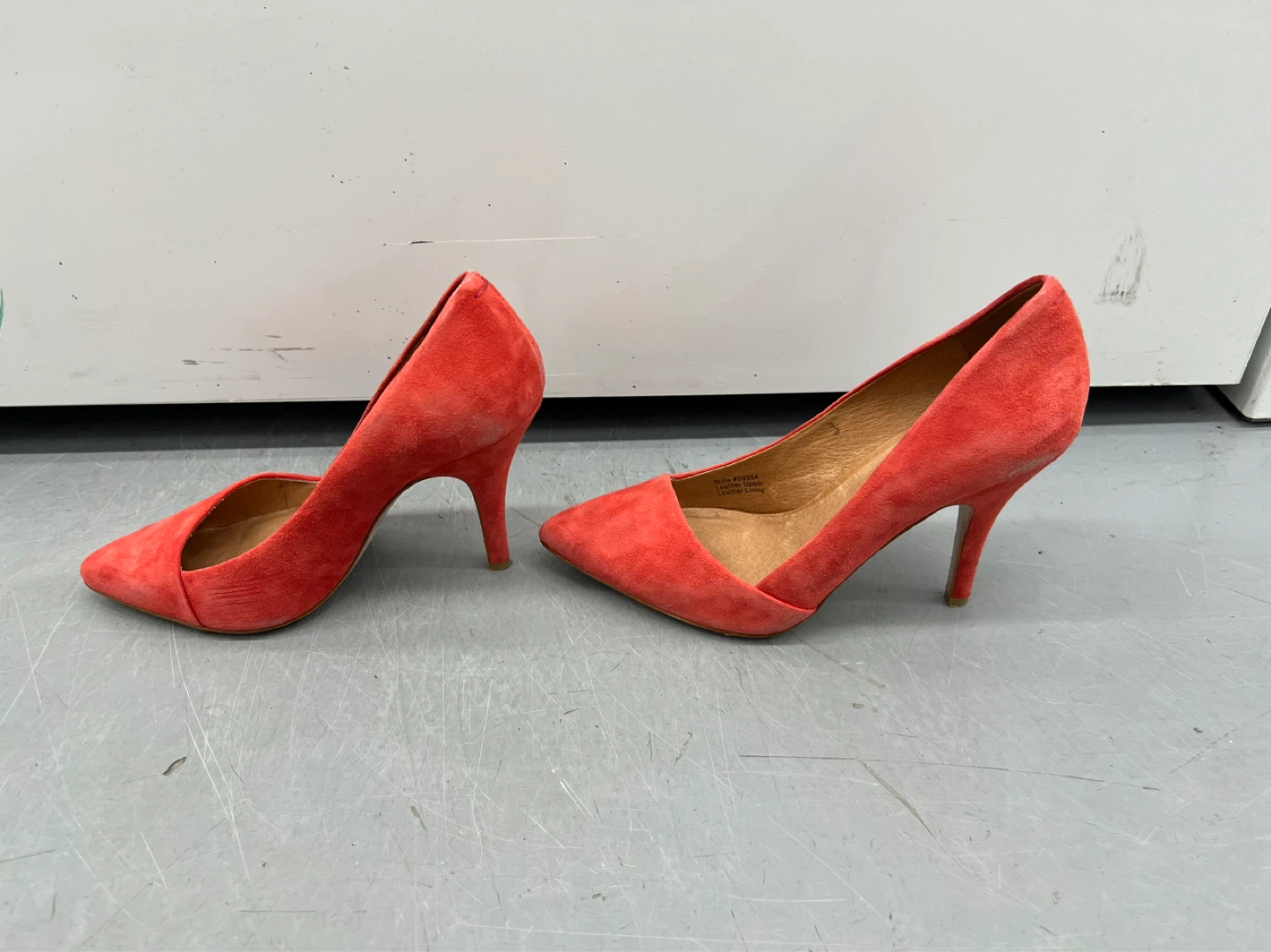 Madewell Suede Pointed Toe Heels - Red - photo 2