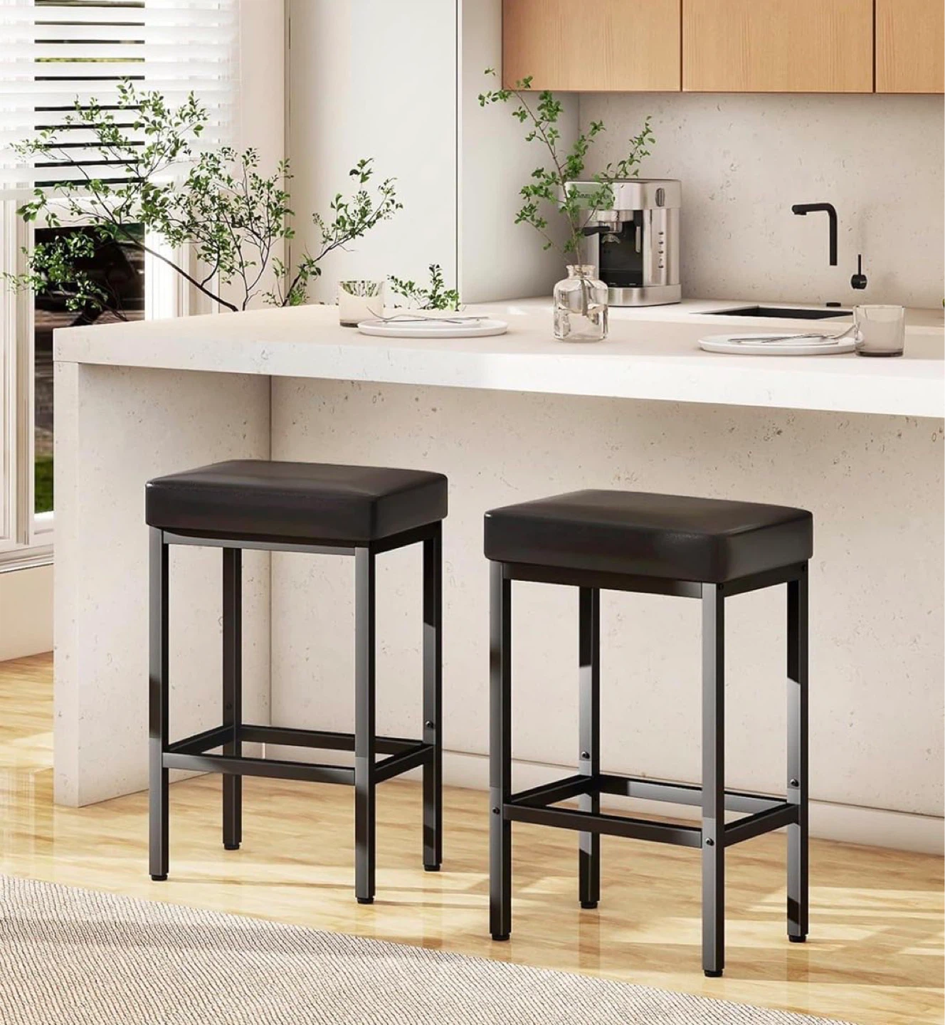 Pair of Black Counter Stools - photo 4