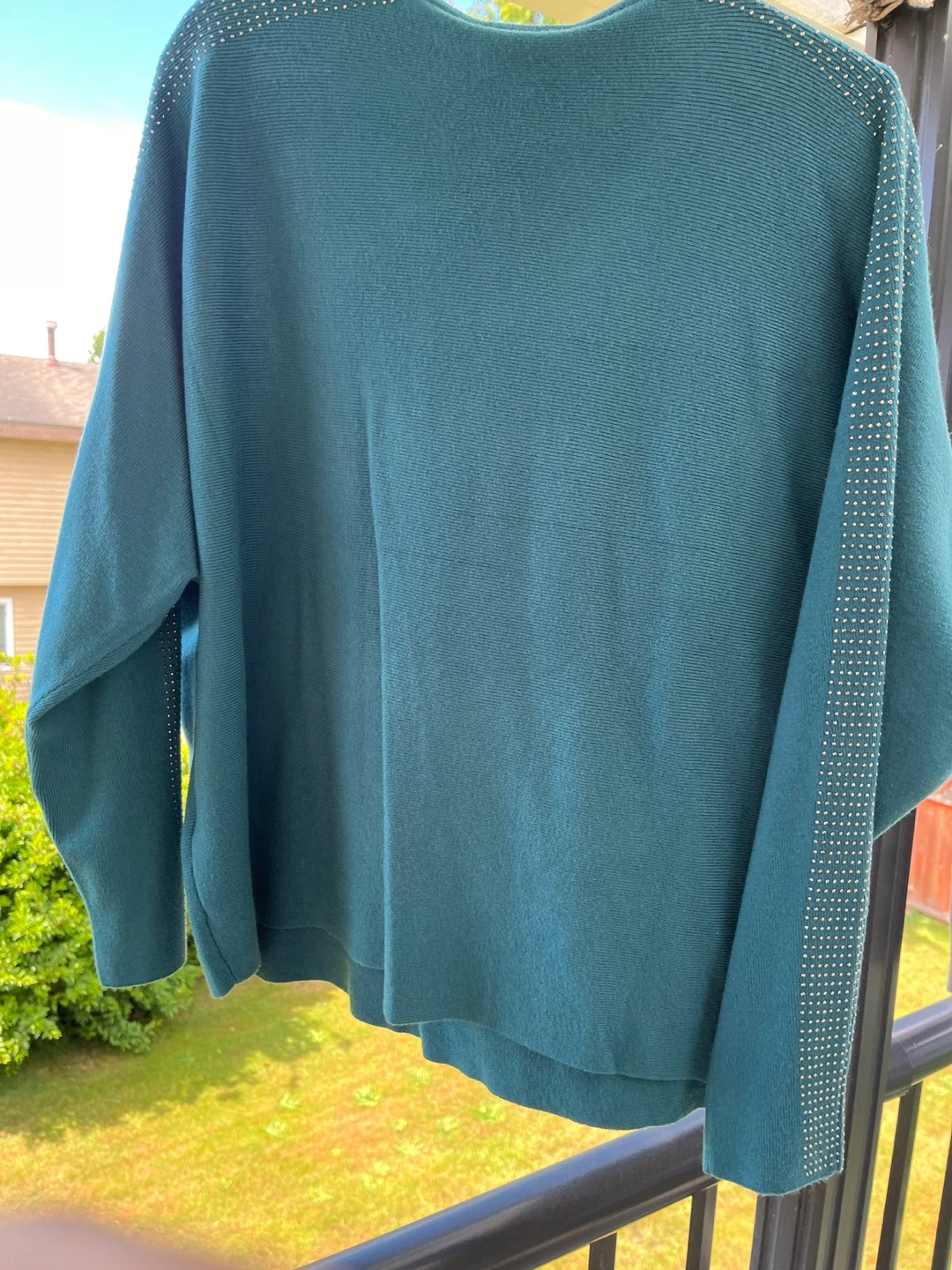 LIV V-Neck Sweater with Stud Detail - photo 2