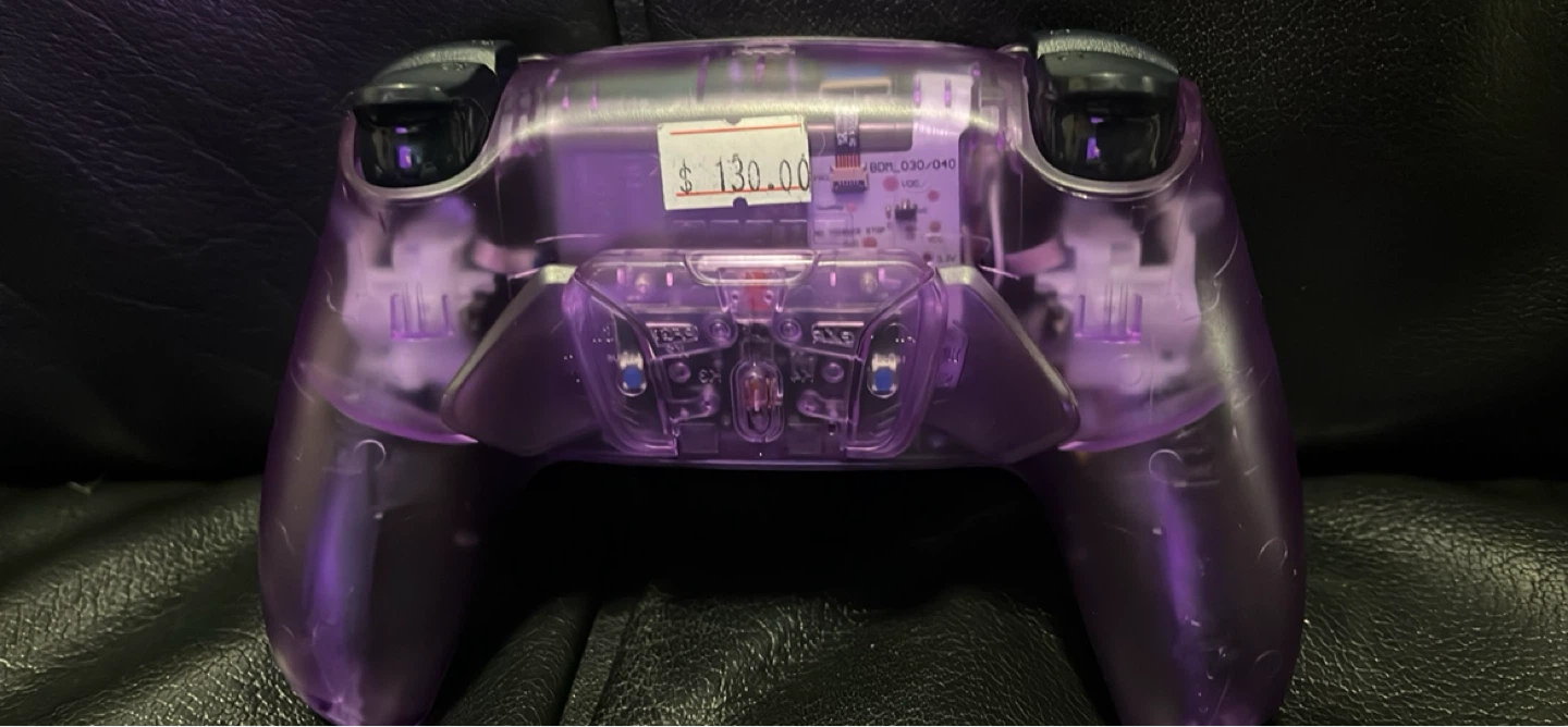 PlayStation 5 transparent purple with back buttons - photo 2