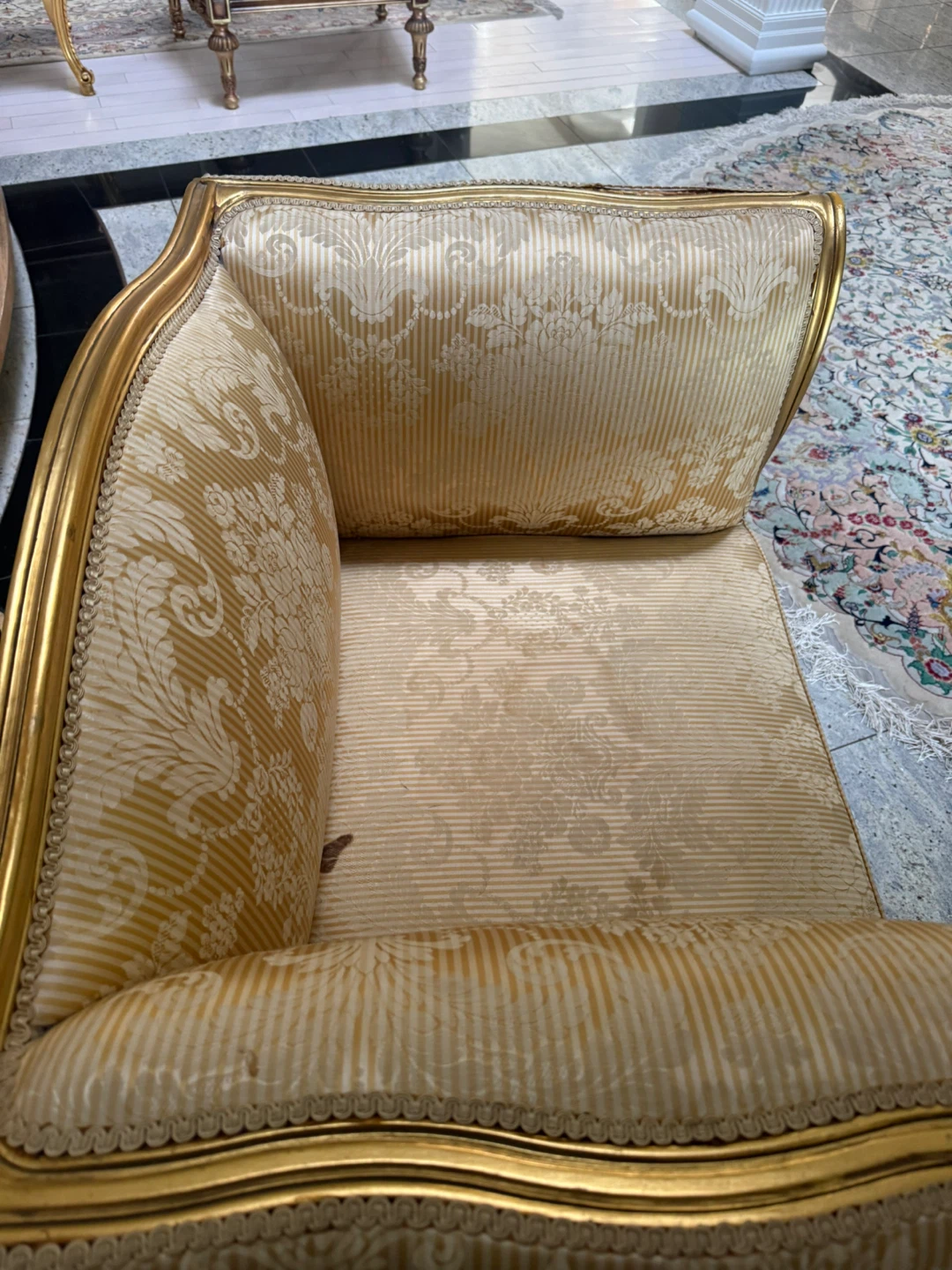 Vintage Gold Gilded Armchair - photo 2