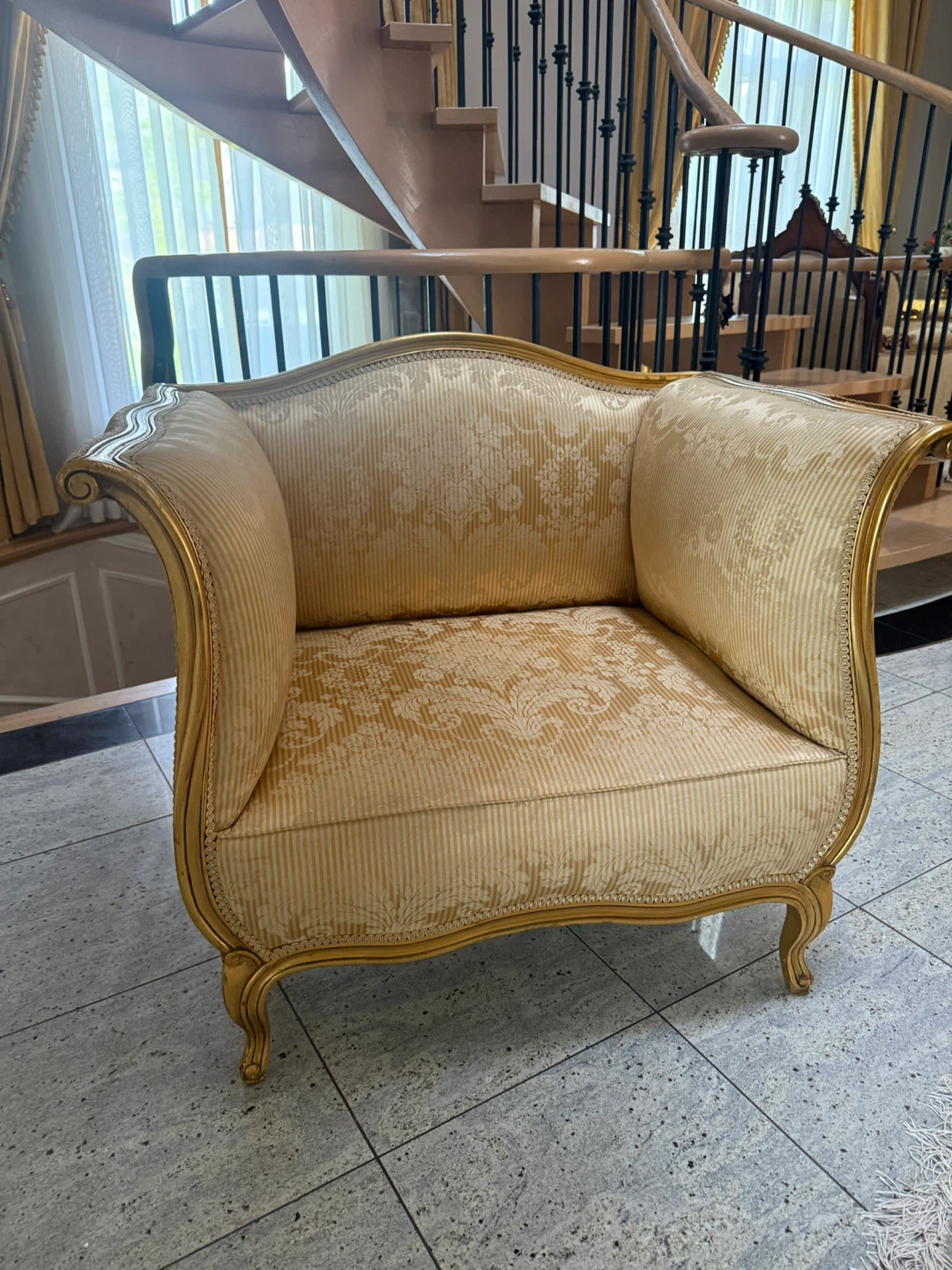 Vintage Gold Gilded Armchair - photo 3
