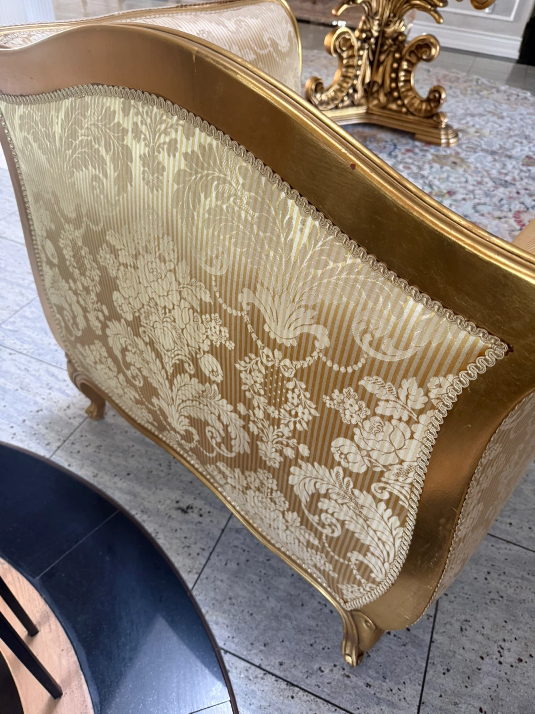 Vintage Gold Gilded Armchair