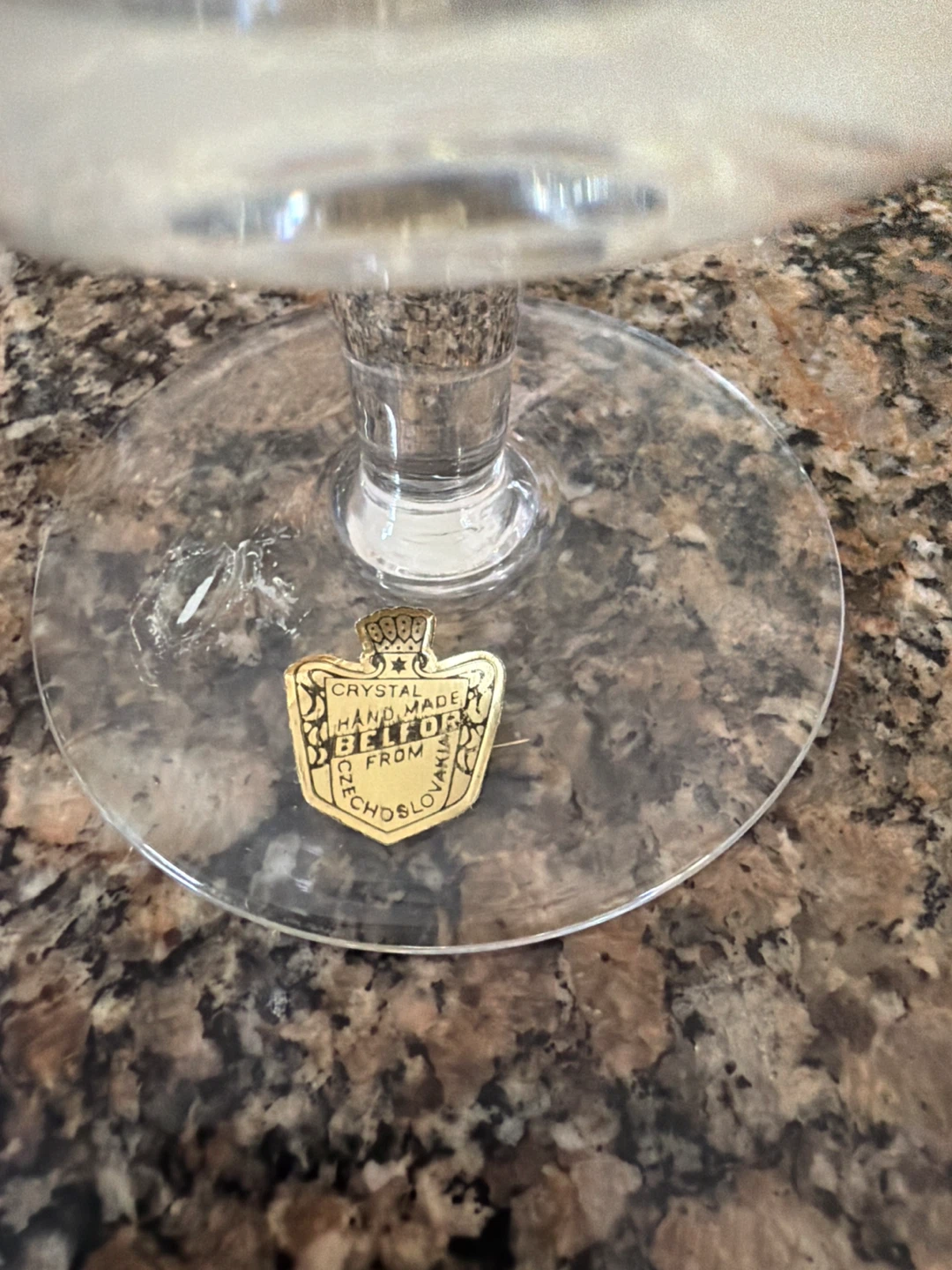 12  Vintage Belfor Crystal Brandy glasses Made in Czechoslovakia - photo 2