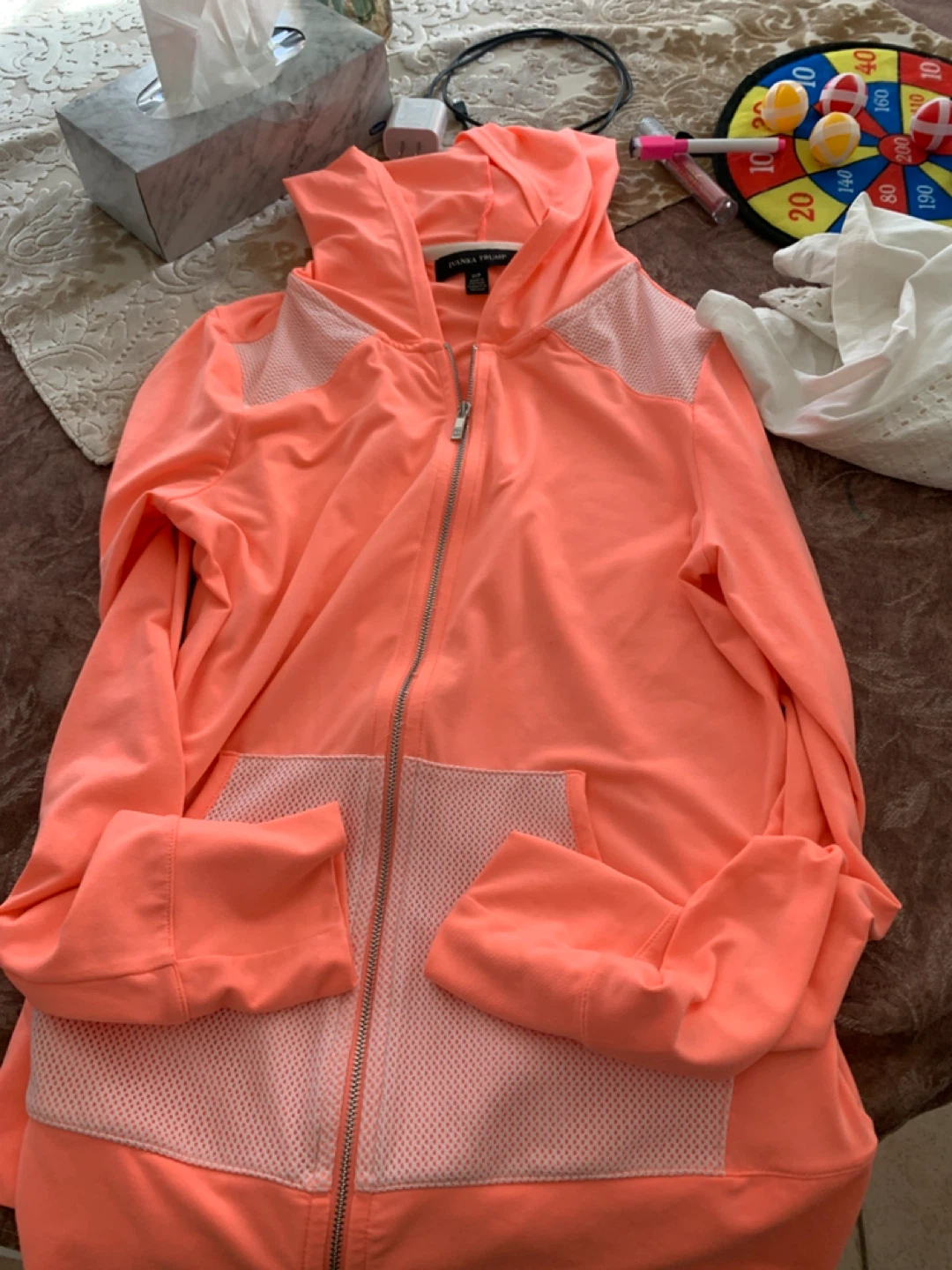 Ivanka Trump Women's Coral Zip-Up Hoodie - photo 2