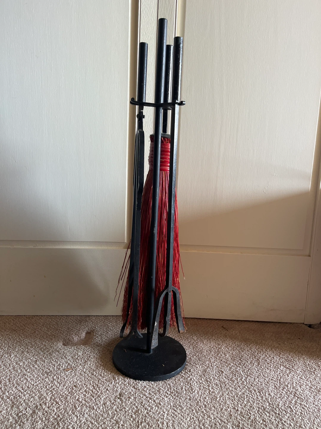 Vintage Wrought Iron Fire Set