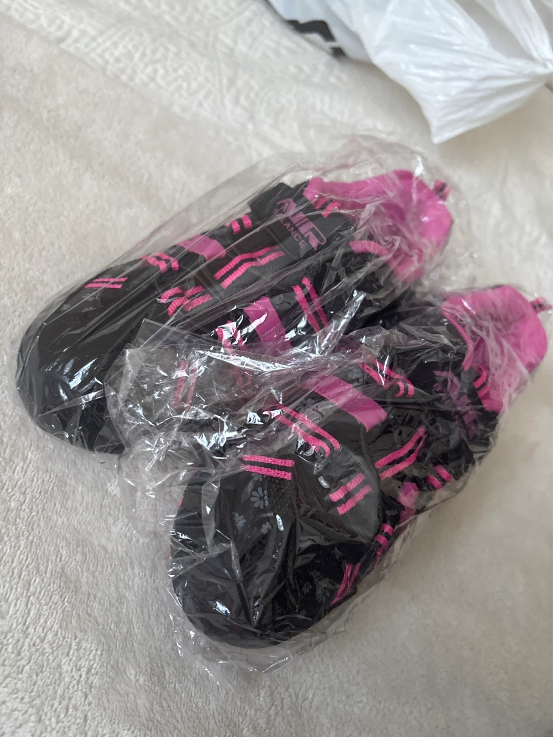 New Girls Black and Pink Running Shoes - photo 2
