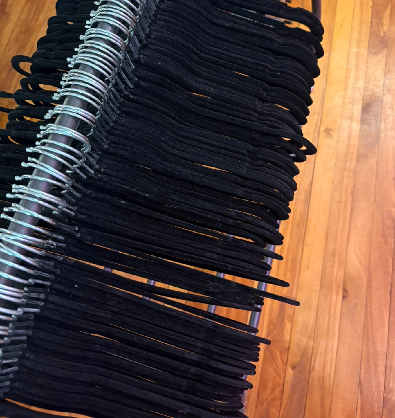 80 Black Velvet Clothes Hangers