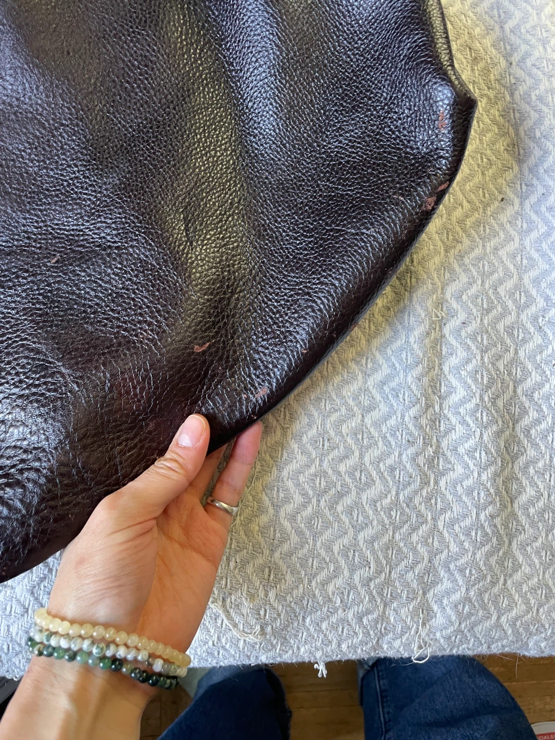 Dark Brown Leather Hobo Bag - photo 3
