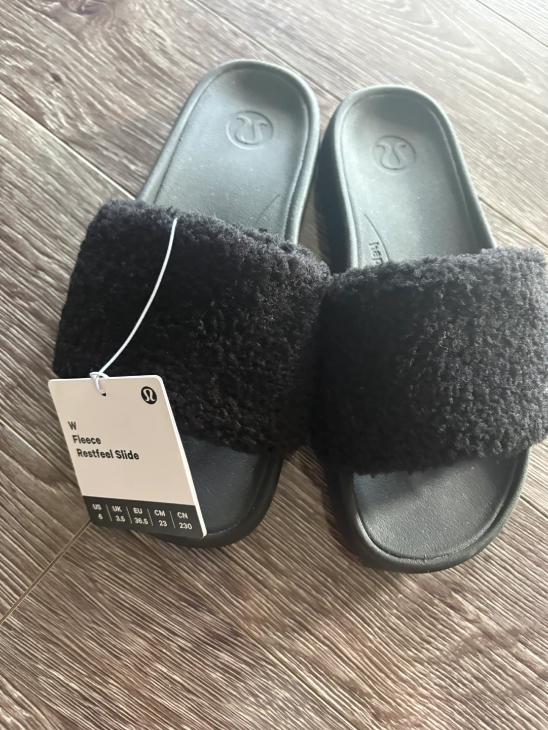 Lululemon W Fleece Restfeel Slide Black US 6