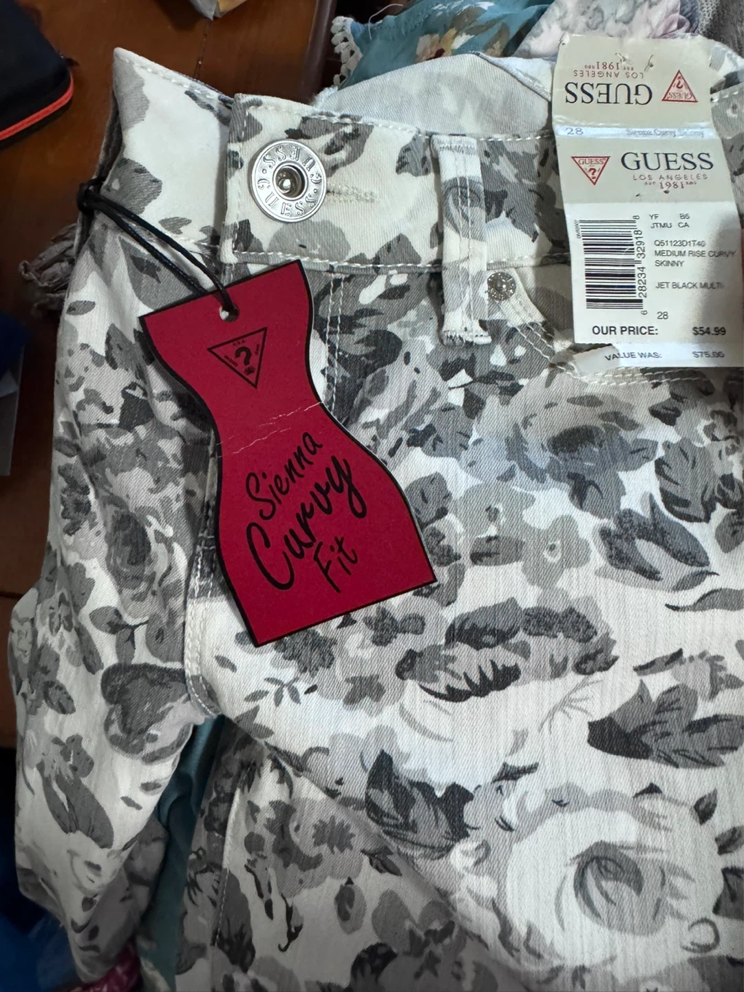 Guess Jeans Sienna Curvy Skinny Floral Size 28 - photo 2
