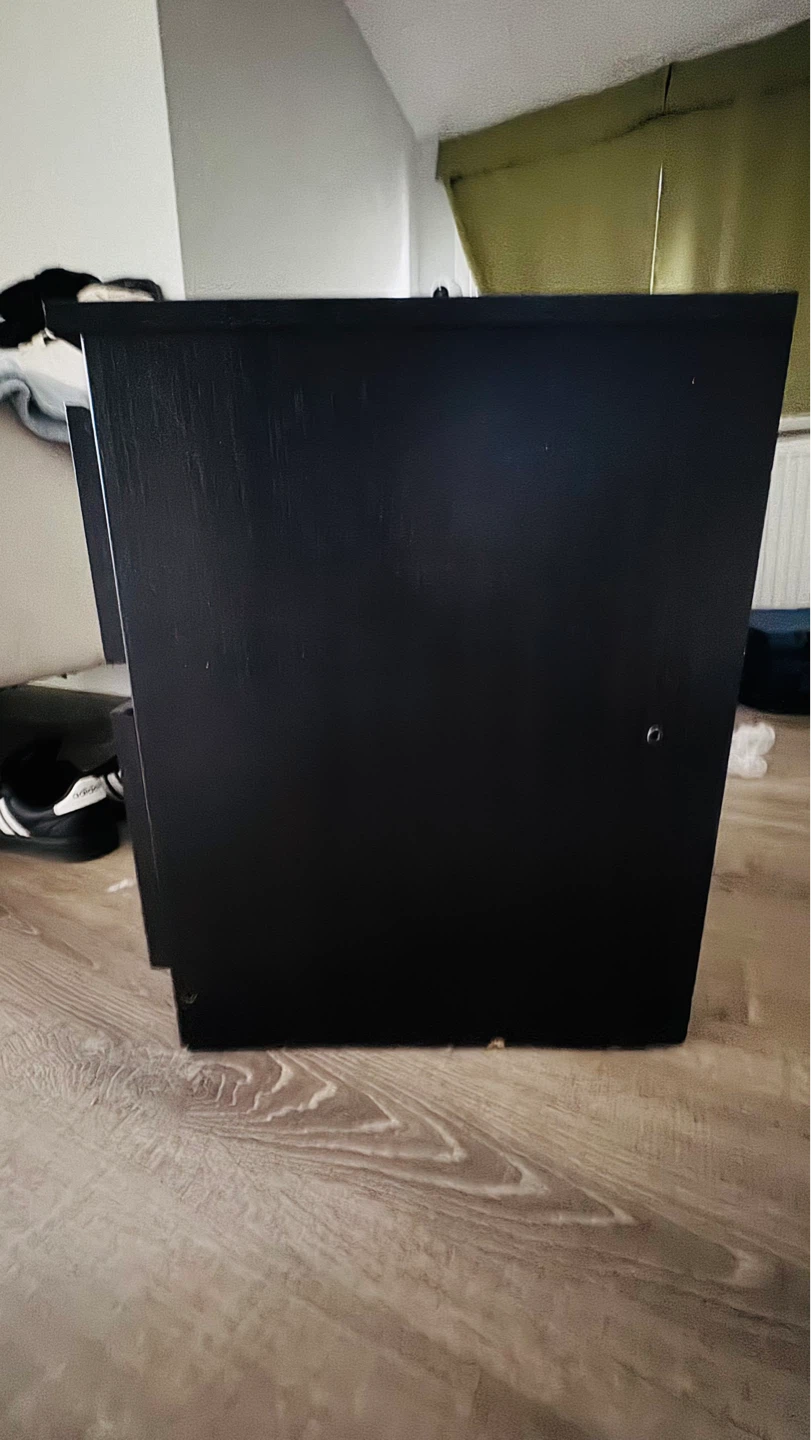 Black 2-Drawer Nightstand - photo 2
