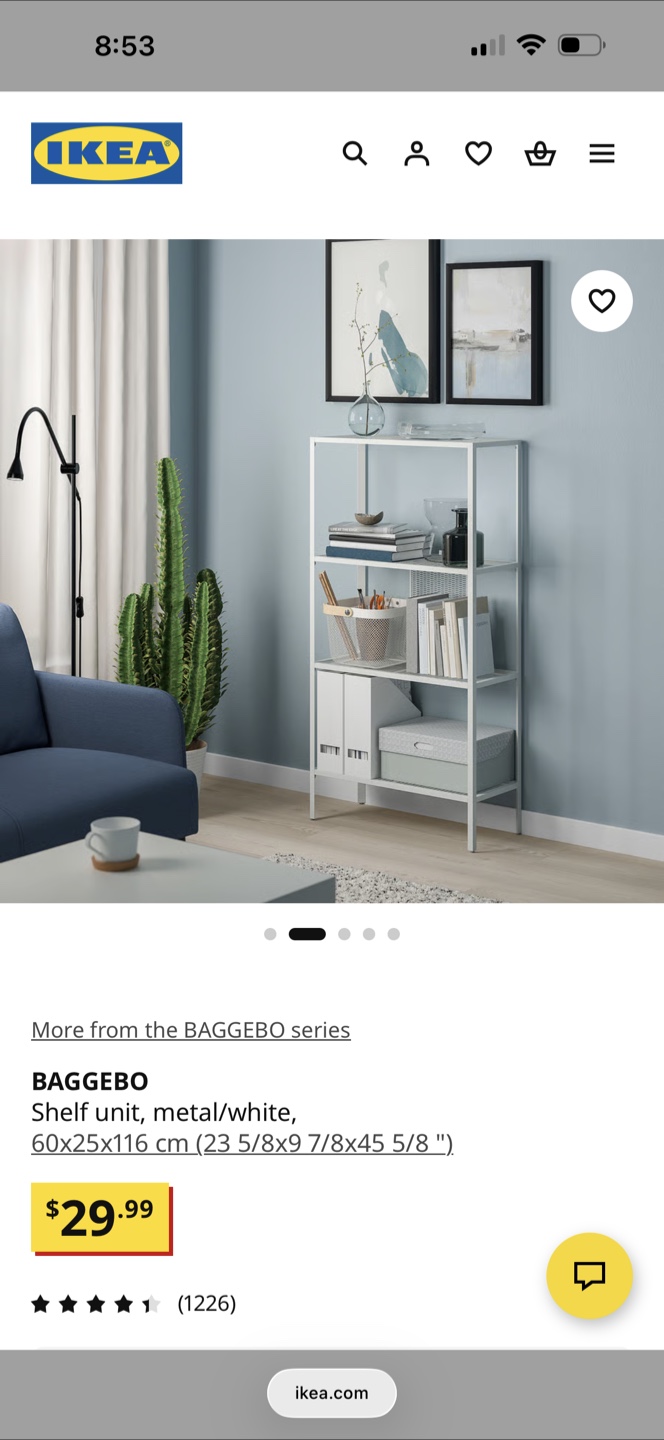 IKEA BAGGEBO Shelf Unit - White