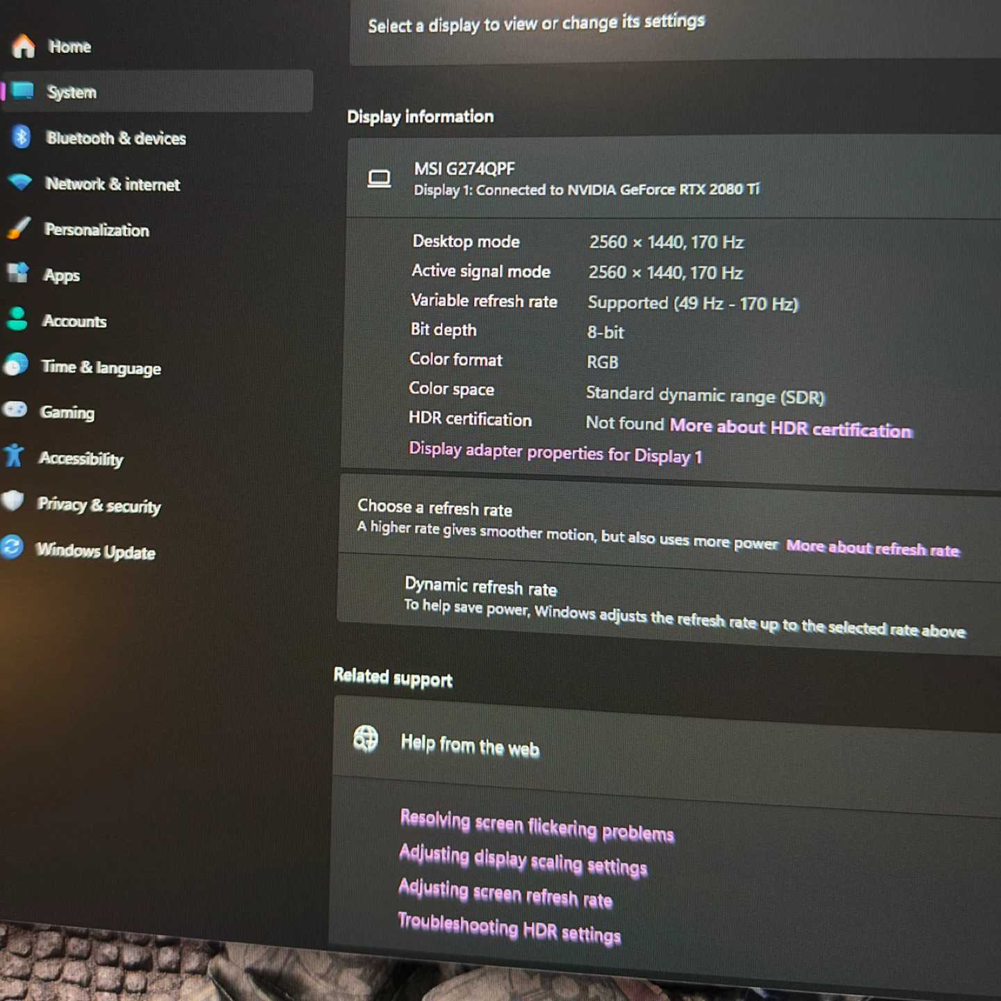 MSI 27” 2k 170hz Gaming Monitor - photo 2