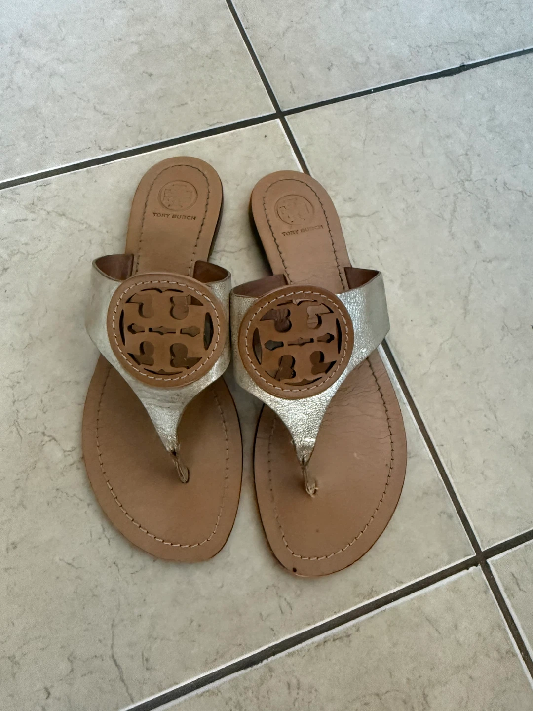 Tory Burch Metallic Leather Sandals - photo 2