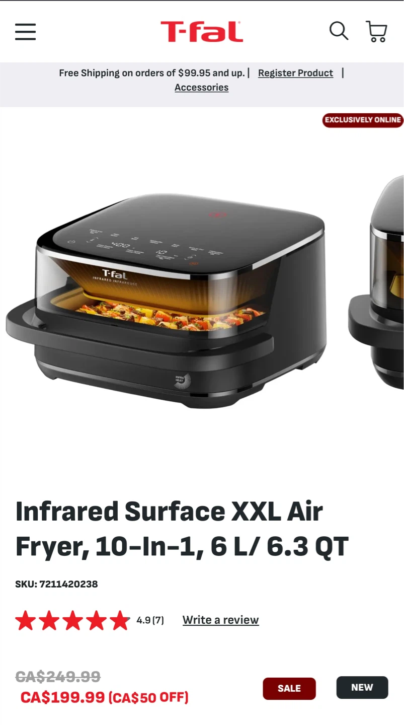 🍟 NEW T-fal Infrared Surface XXL Air Fryer (6L / 6.3 QT) - photo 4