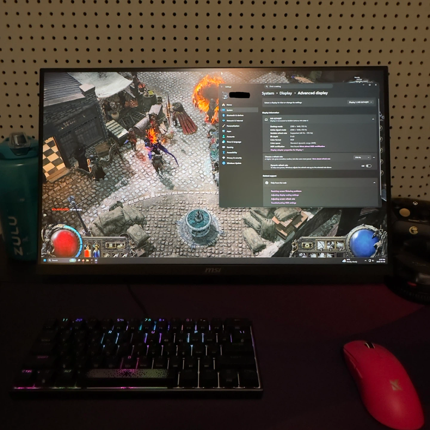MSI 27” 2k 170hz Gaming Monitor