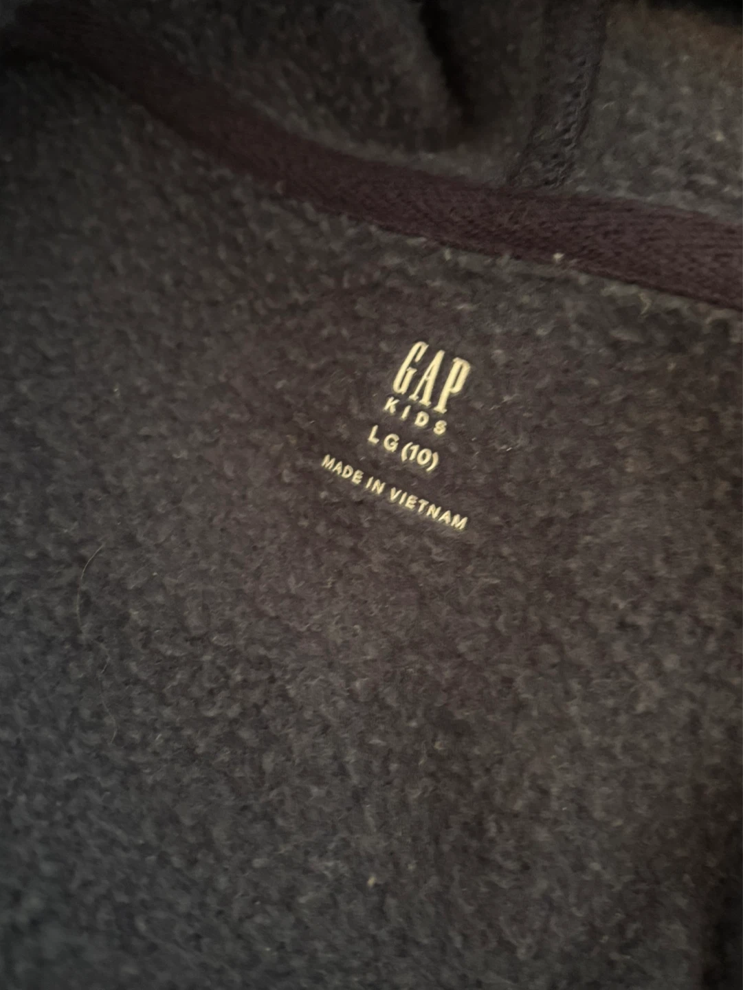 GAP Kids Zip-Up Hoodie - Navy Blue - Size L (10) - photo 2